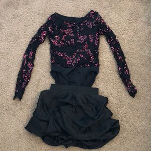 Girls sequin dance costume
